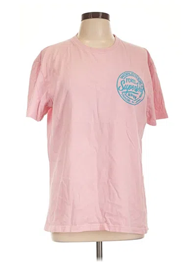 Pre-owned Superdry Short Sleeve T-shirt In Pink
