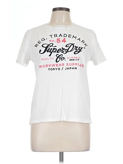 Pre-owned Superdry Short Sleeve T-shirt In White
