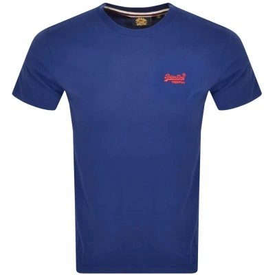 Superdry Short Sleeved T Shirt Navy In Blue