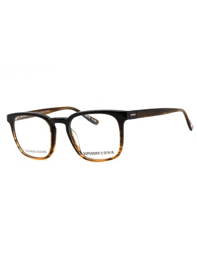 Superdry Stylish Eyeglasses With Rectangular Frame In Brown
