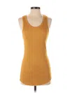 Superdry Tank Top Gold Square Neckline Tops In Gold