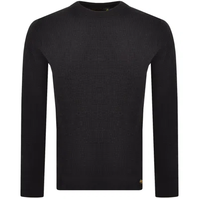 Superdry Textured Knit Jumper Black