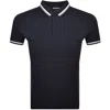 Superdry Tipped Polo T Shirt Navy In Blue