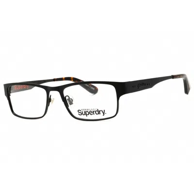 Superdry Unisex Black Rectangular Eyeglass Frames Sdoneo