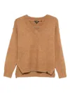 Superdry V-neck Sweater In Brown