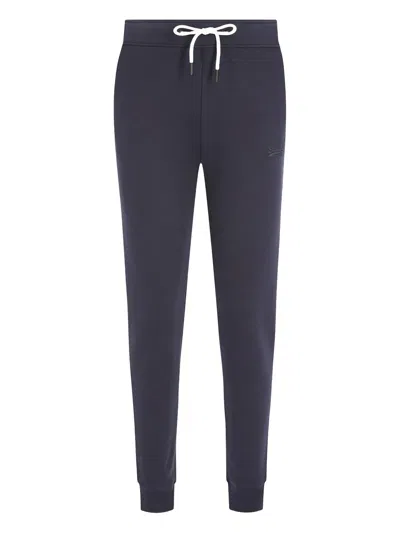 Superdry Vintage Logo Embroidered Track Pants In Blue