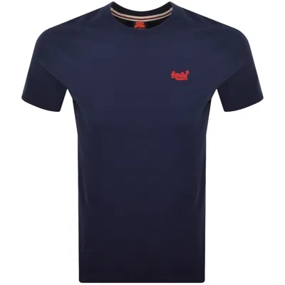 Superdry Vintage Logo T Shirt Navy In Blue