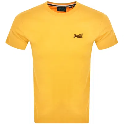 Superdry Vintage Logo T Shirt Yellow