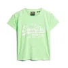Superdry Vl Graphic Fitted Tee In Green