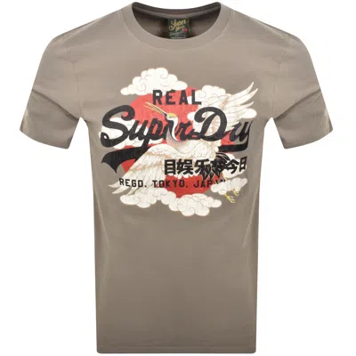 Superdry Vl Tokyo Relaxed Logo T Shirt Green