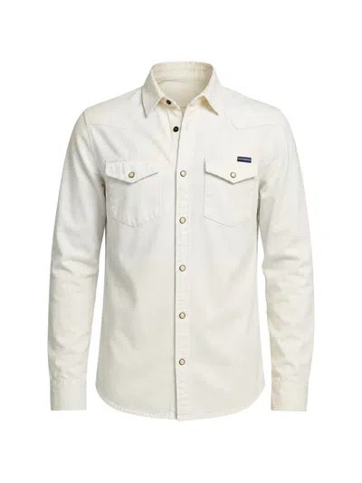 Superdry Western-style Panelled Shirt In Neutral