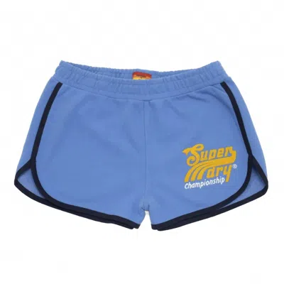 Superdry Women's Collegiate Union Casual Mini Short In Neptune Blue
