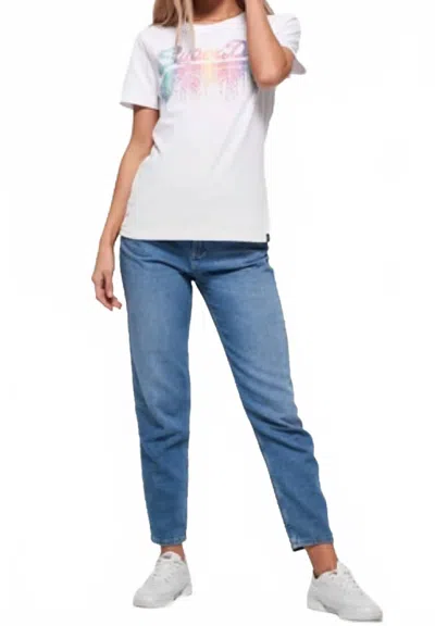 Superdry Women's Vintage Logo Cascade Entry Tee In Optic In Multi