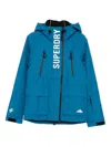 Superdry Zip-up Hooded Jacket In Blue