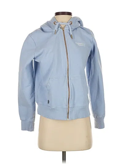 Pre-owned Superdry Zip Up Hoodie In Blue