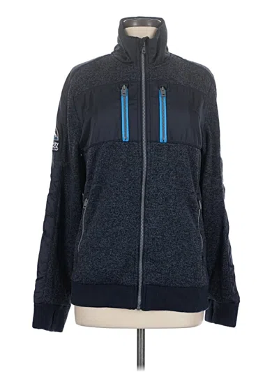 Pre-owned Superdry Zip Up Hoodie In Blue