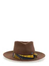 Superduper Brown Felt Bouganville Hat In Brown