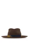Superduper Brown Felt Bouganville Hat In Brown