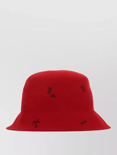 Superduper Freya Felt Bucket Hat Embroidered Brim