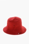 Superduper Hats Lorenzo Jova Wool Felt Embroidery Bucket Hat In Red