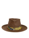 Superduper Brown Felt Bouganville Hat In Brown