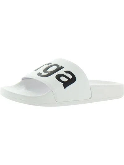 Superga 1908 Womens Man Made Slip On Pool Slides In White