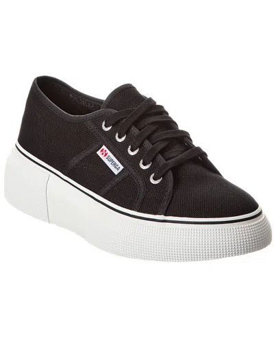 Superga 2287 Bubble Line Sneaker In Black