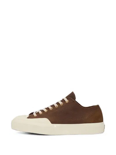Superga 2432 Works Leather Sneakers In Brown