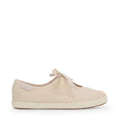 Superga 2442 Ballerina Lace Net Flower Crochet Sneakers In Neutral