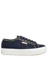 Superga Woman Sneakers Navy Size 7.5 Textile Fibers In Blue