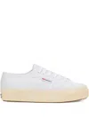 Superga 2740 Platform Lace-up Sneakers In White