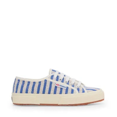 Superga 2750 Cotton Stripes Sneakers In Blue