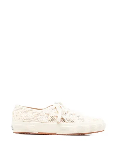 Superga 2750 Floral-lace Sneakers In White