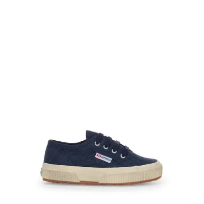 Superga 2750 Kids Cotton Stone Wash In Blue