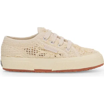 Superga 2750 Kids Net Flower Crochet In Neutral