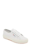Superga 2750 Cotu White And Gold Sneakers In Optical White-silveravorio