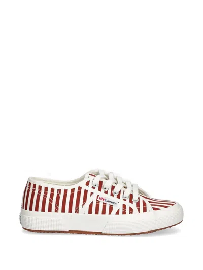 Superga 2750 Striped Sneakers In White