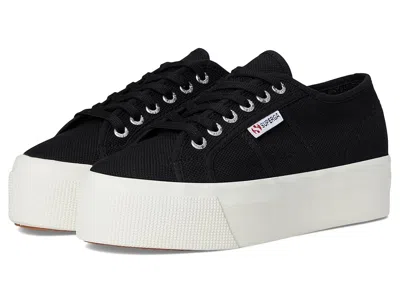 Superga 2790 Platform Athletic Shoes Black/f Avorio : Eu 37.5 (us