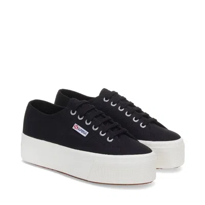 Superga 2790 S9111lw-adk Sneaker Men's Black Canvas Platform Shoes Dwa1039