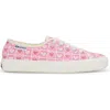 Superga 3750 Heart Crochet Print Leggera Sneakers In Black