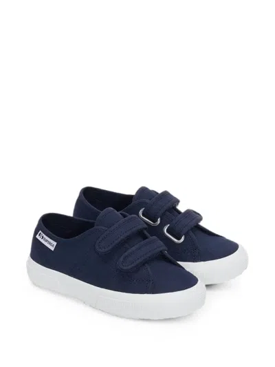 Superga Kids'  3750 Touch-strap Sneakers In Blue