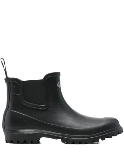 Superga "798 Rubber" Medium Boots In Black