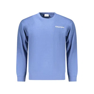 Superga Azzurro Cotton Men Sweatshirt In Blue