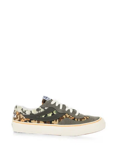 Superga Camouflage-print Low-top Sneakers In Green