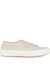 Superga Beige Lace Up Sneakers In Nude
