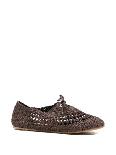 Superga Crochet-knit Lace-up Shoes In Animal Print