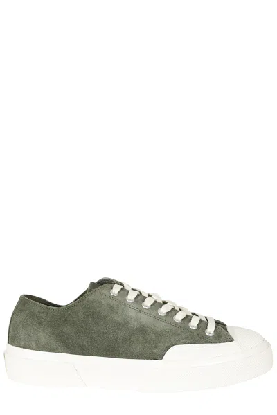 Superga Genuine Suede Vulcanized Rubber Low-top Sneakers In Green