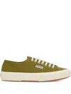 Superga Lace-up Canvas Sneakers In Green