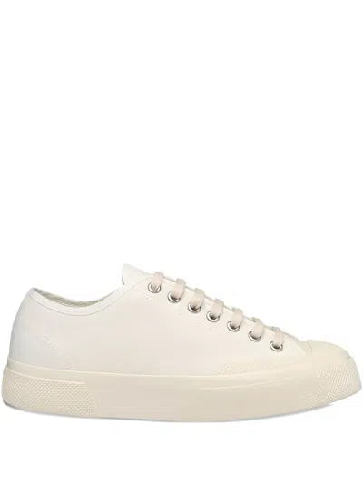 Superga Lace-up Canvas Sneakers In White