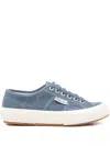 Superga Lace-up Cotton Sneakers In Blue
